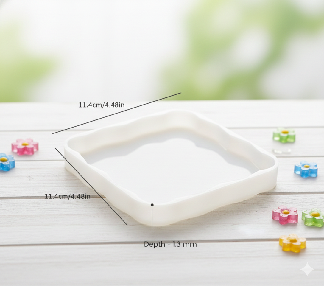 Diamond Edge Square Coaster Mold